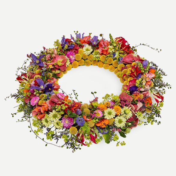 Rundpyntet krans - Et farverigt farvel